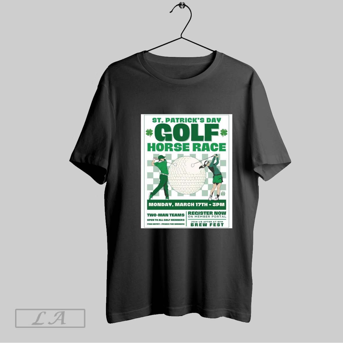 Top Canebrake Club St Patricks Day Golf Horse Race Monday March 17th 2025 Two Man Teams Poster T Shirt Sweatshirt Hoodie Shirt