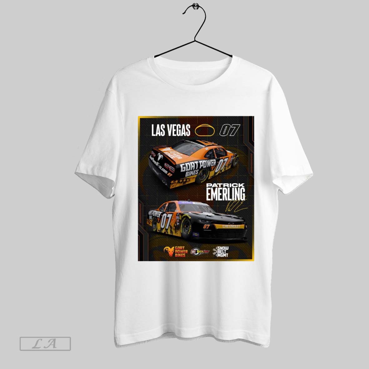 Top Las Vegas Motor Speedway Patrick Emerling Goat Power Bikes Nascar 2025 Signature Poster T Shirt Sweatshirt Hoodie Shirt