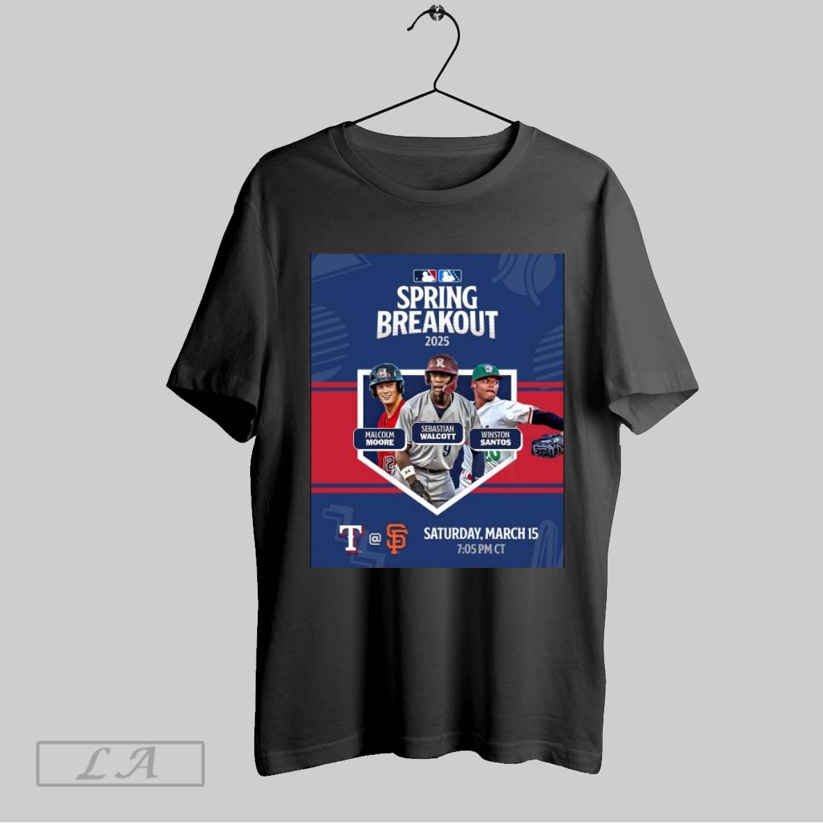 Top Poster Malcolm Moore Sebastian Walcott Mlb 2025 Spring Breakout Texas Rangers Vs San Francisco Giants Mar 15 T Shirt Sweatshirt Hoodie Shirt