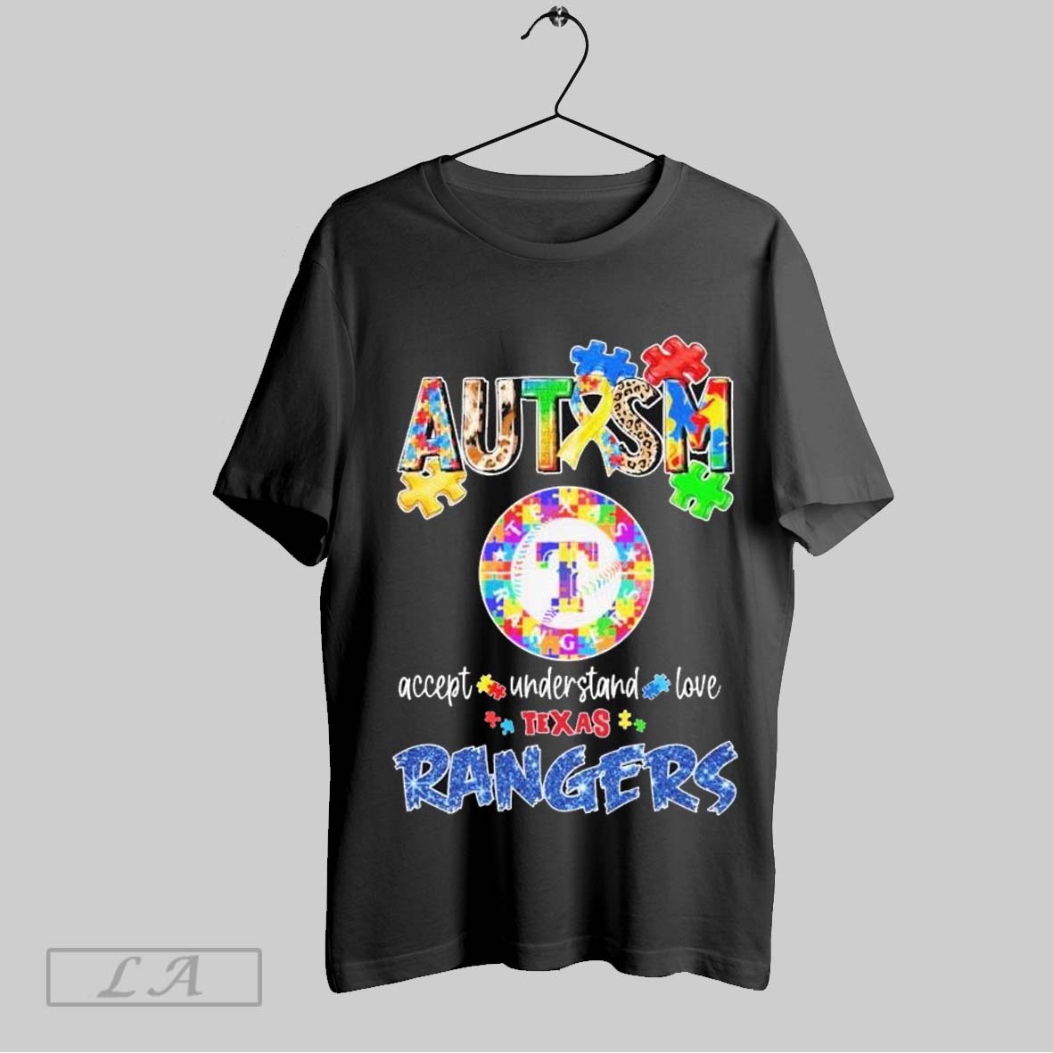Top Texas Rangers Autism Accept Understand Love T Shirt Sweatshirt Hoodie Shirt