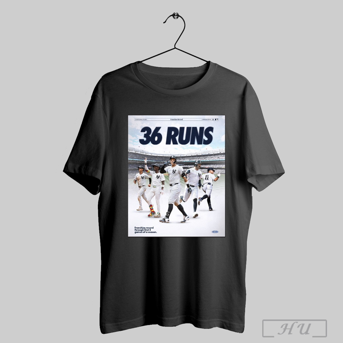 Trending New York Yankees Vs Milwaukee Brewers 36 Runs Franchise Record Through First 3 Games Of A Season Poster T Shirt Sweatshirt