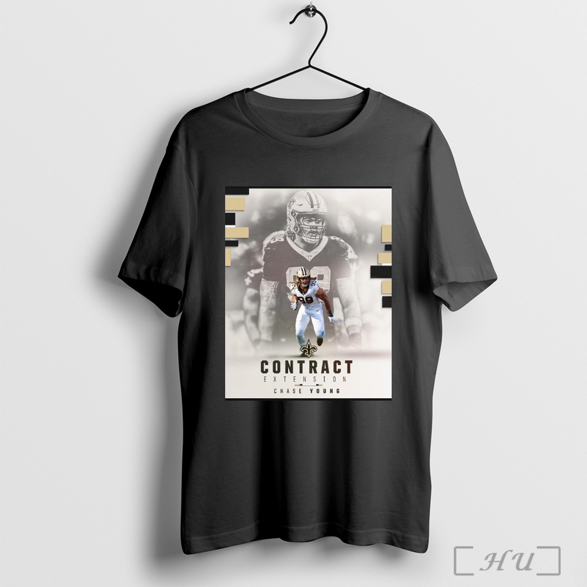Trending Poster Chase Young And New Orleans Saints Nfl Agree To Terms On A 3 Year Contract Extension T Shirt Sweatshirt