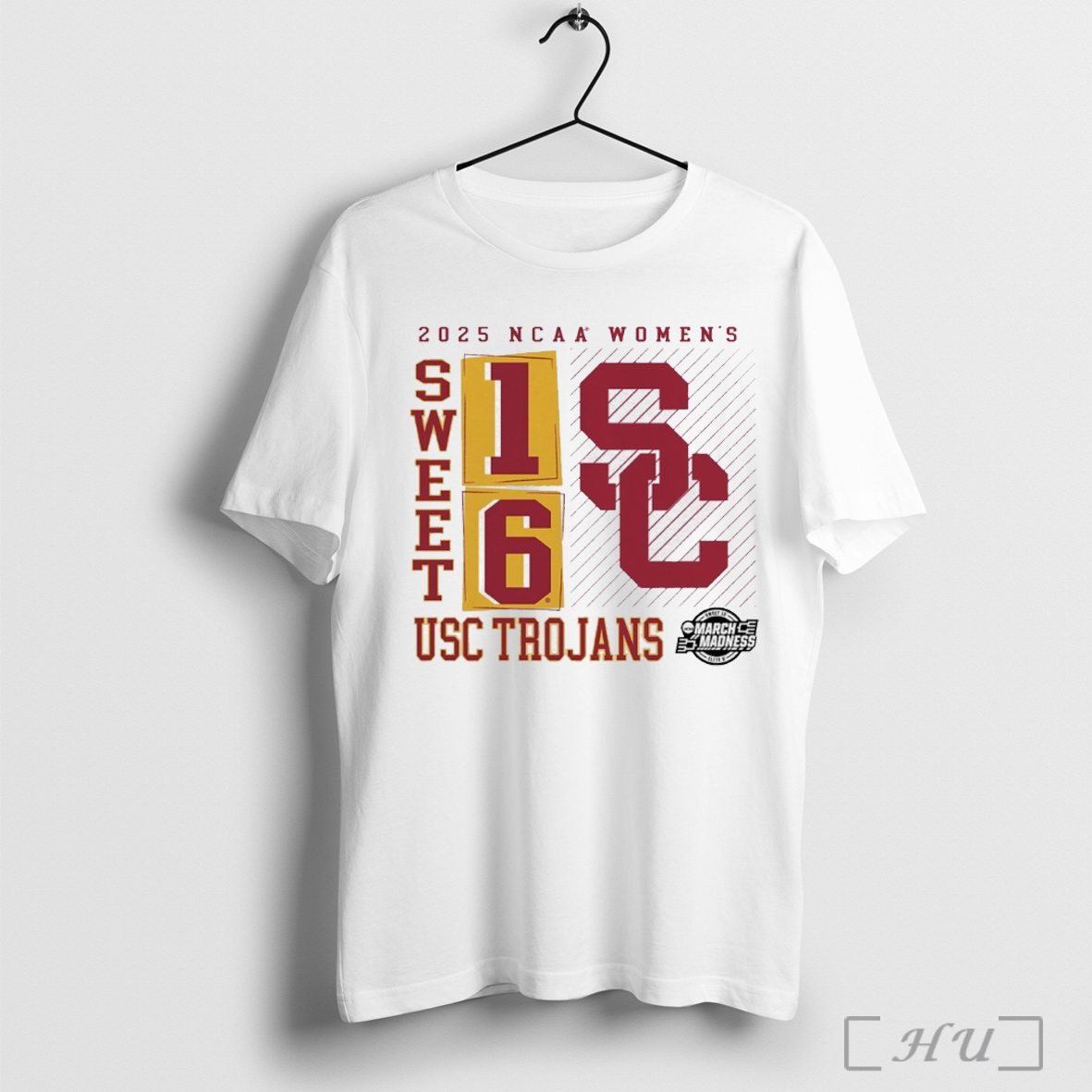 Trending Usc Trojans Ncaa Womens Basketball Tournament March Madness Sweet 16 Elite 8 No Look Pass 2025 Logo T Shirt