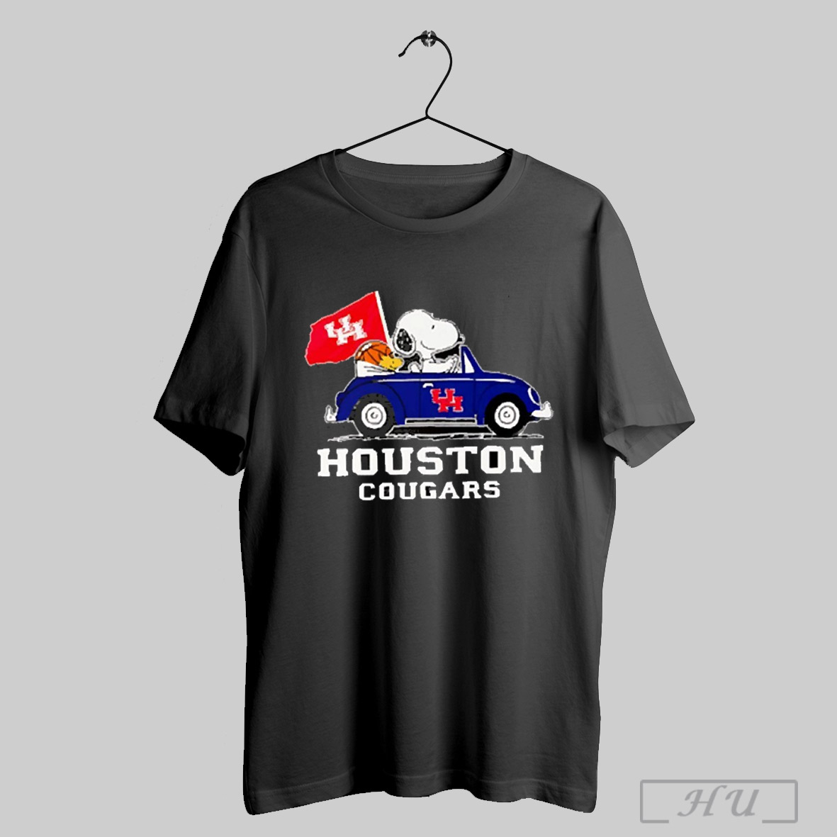 Trendy Funny Snoopy And Woodstock Driving Houston Cougars Basketball 2025 T Shirt Sweatshirt