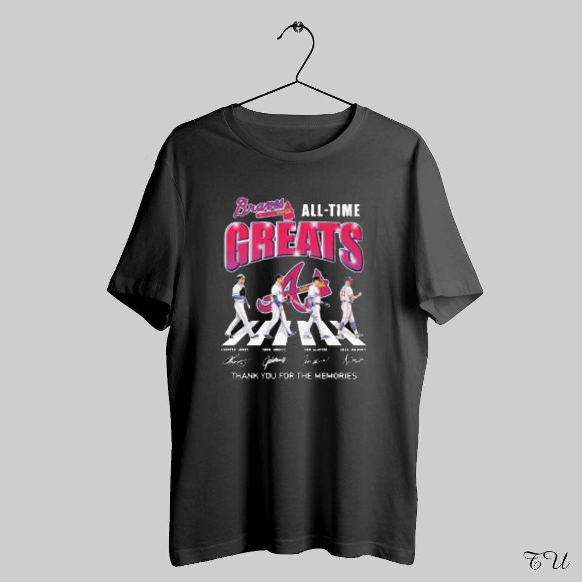 Best Atlanta Braves All Time Great Road Abbey Signatures T Shirts