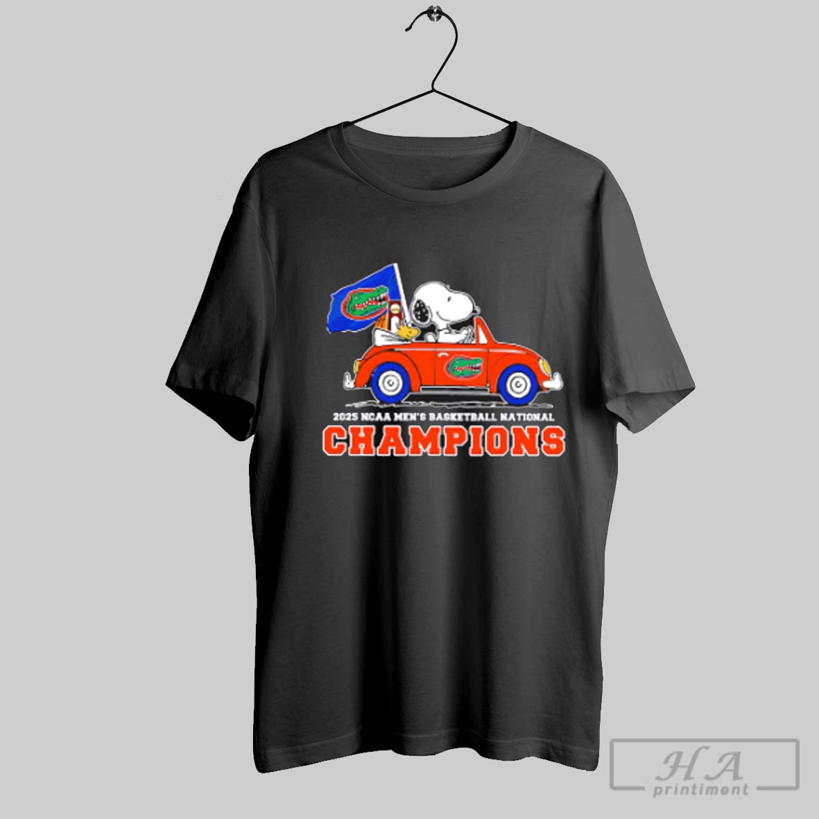 Florida Gators 2025 Ncaa Mens National Champions Snoopy Go By Car Shirt