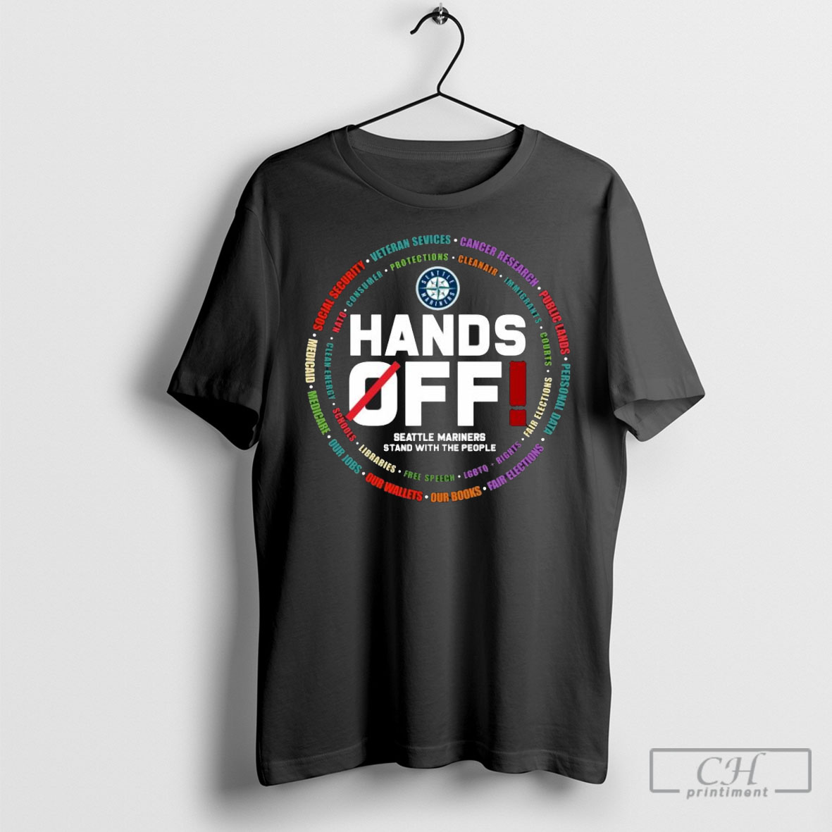 Hands Off Seattle Mariners Stand With The People Tee Shirt Sweatshirt