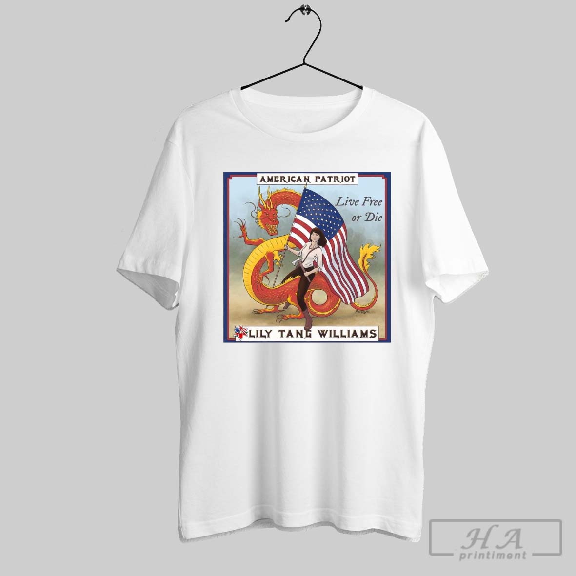 Official American Patriot Lily Tang Williams Live Free Or Die Meme Poster T Shirt