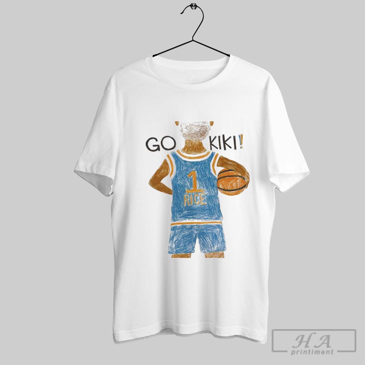 Official Kiki Rice Go Kiki Illustration Ucla Bruins Basketball 2025 Ncaa Big Ten Conference Painting T Shirt