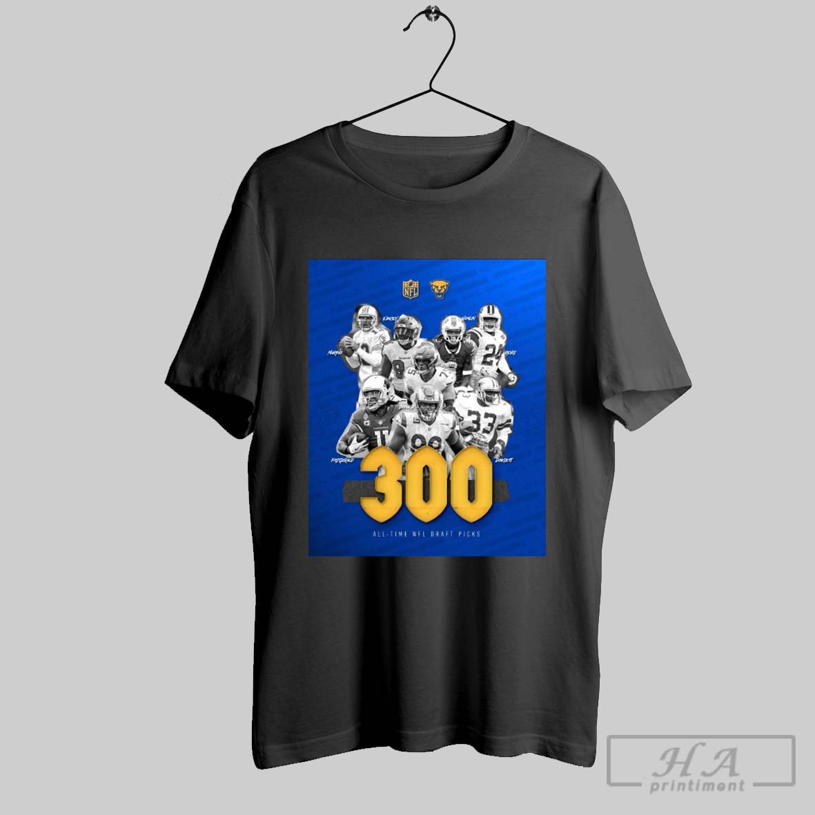 Official Pittsburgh Panthers Football Produced 300 All Time Nfl Draft Picks Dan Marino Brian Oneill Darrelle Revis Poster T Shirt