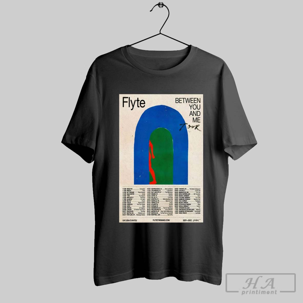 Official Poster Flyte Between You And Me Tour 2025 10 Sep Brighton Concorde 2 11 Sep Bristol Trinity T Shirt