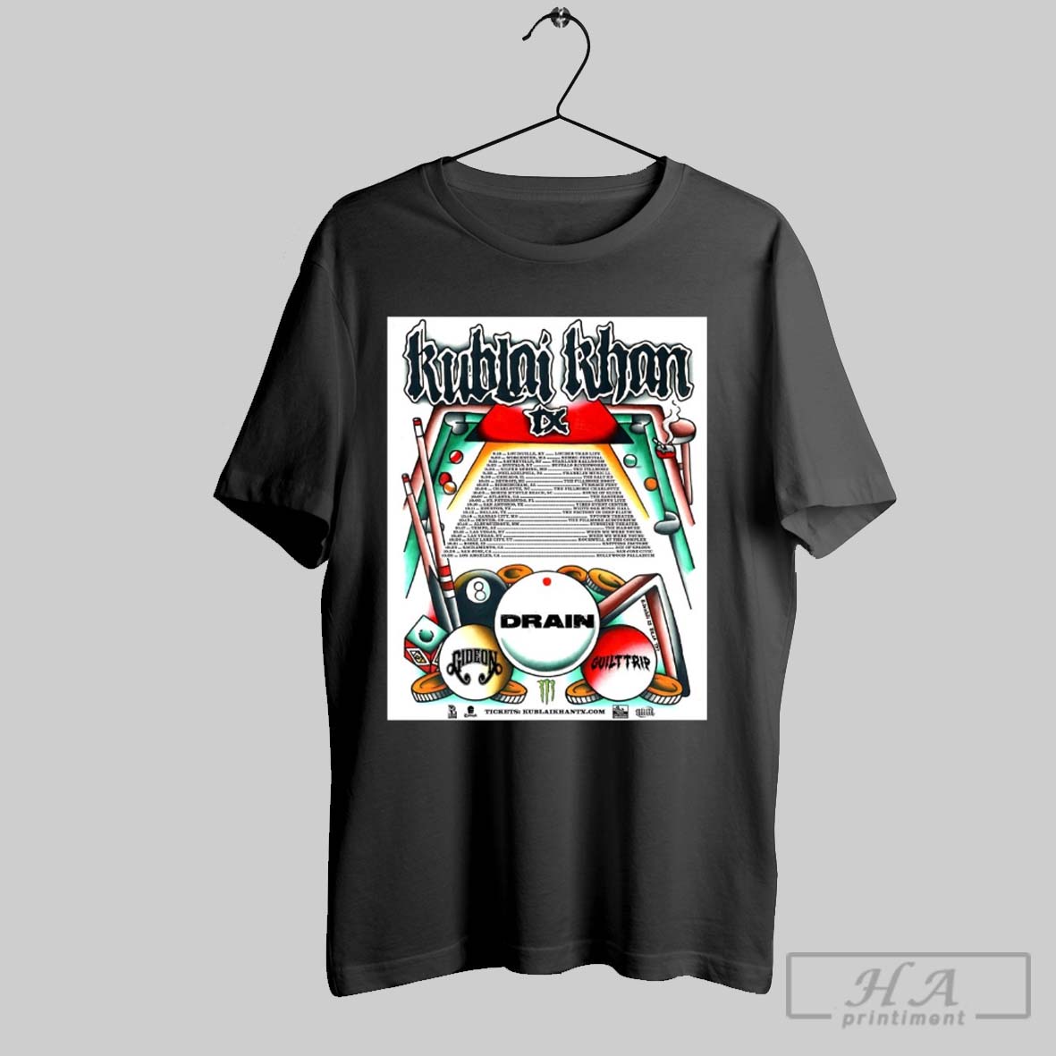Official Poster Kublai Khan Tx North America September 18 October 26 2025 Tour T Shirt
