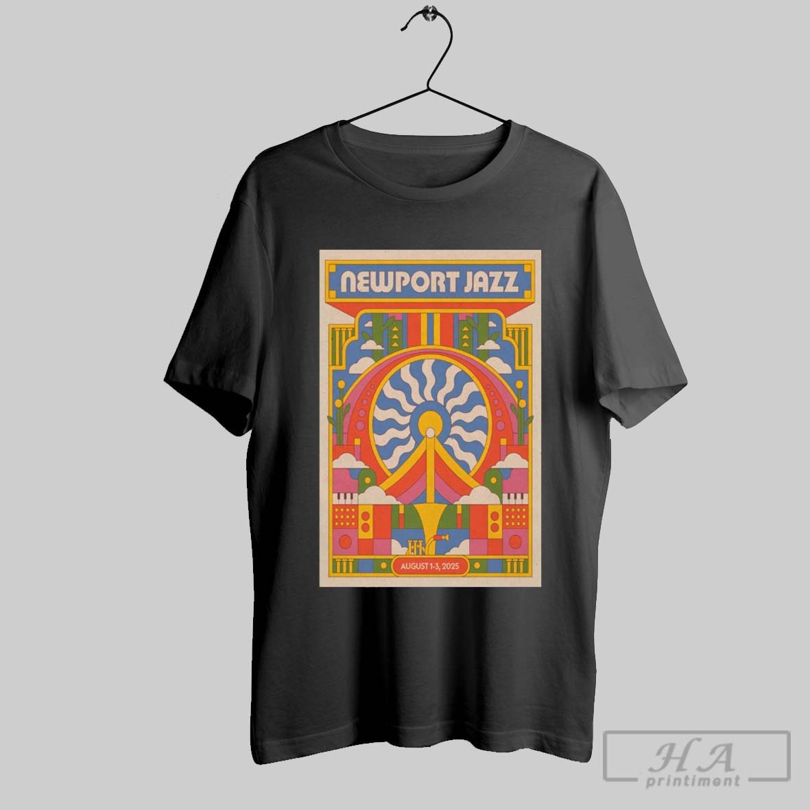 Official Poster Newport Jazz Show August 1 3 2025 Fort Adams State Park Newport Ri T Shirt