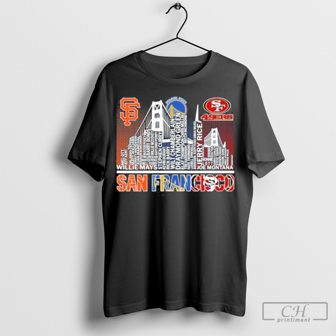 Official San Francisco Teams Sports City Text Shirt