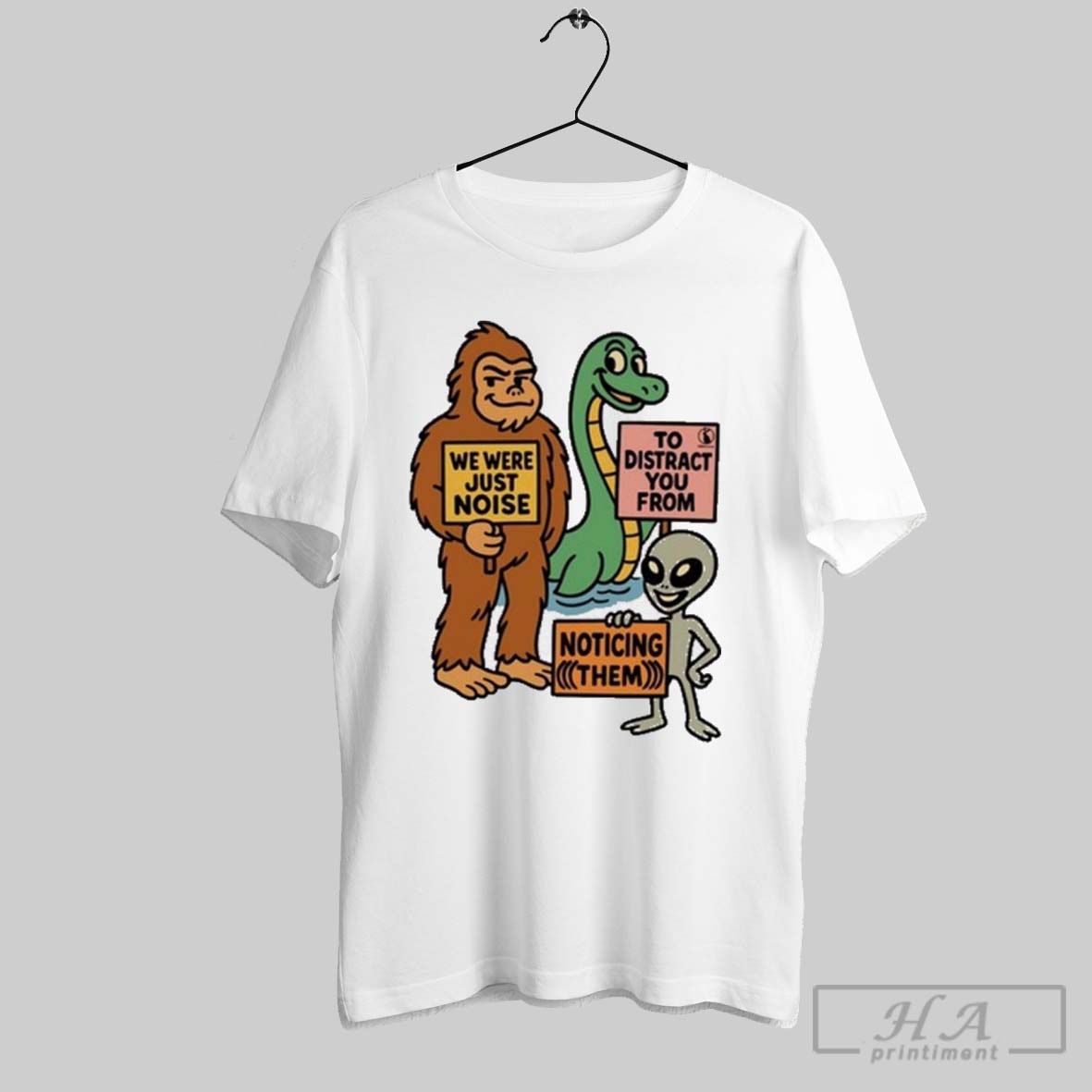 Official The Distraction Unit We Were Just Noise To Distract You From Noticing Them Painting T Shirt