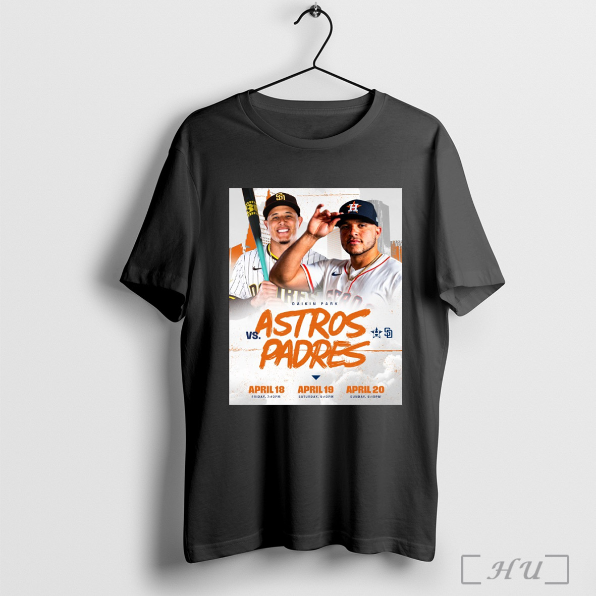 Trending Houston Astros Vs San Diego Padres Daikin Park Mlb Matchup April 18 20 2025 Poster T Shirt Sweatshirt