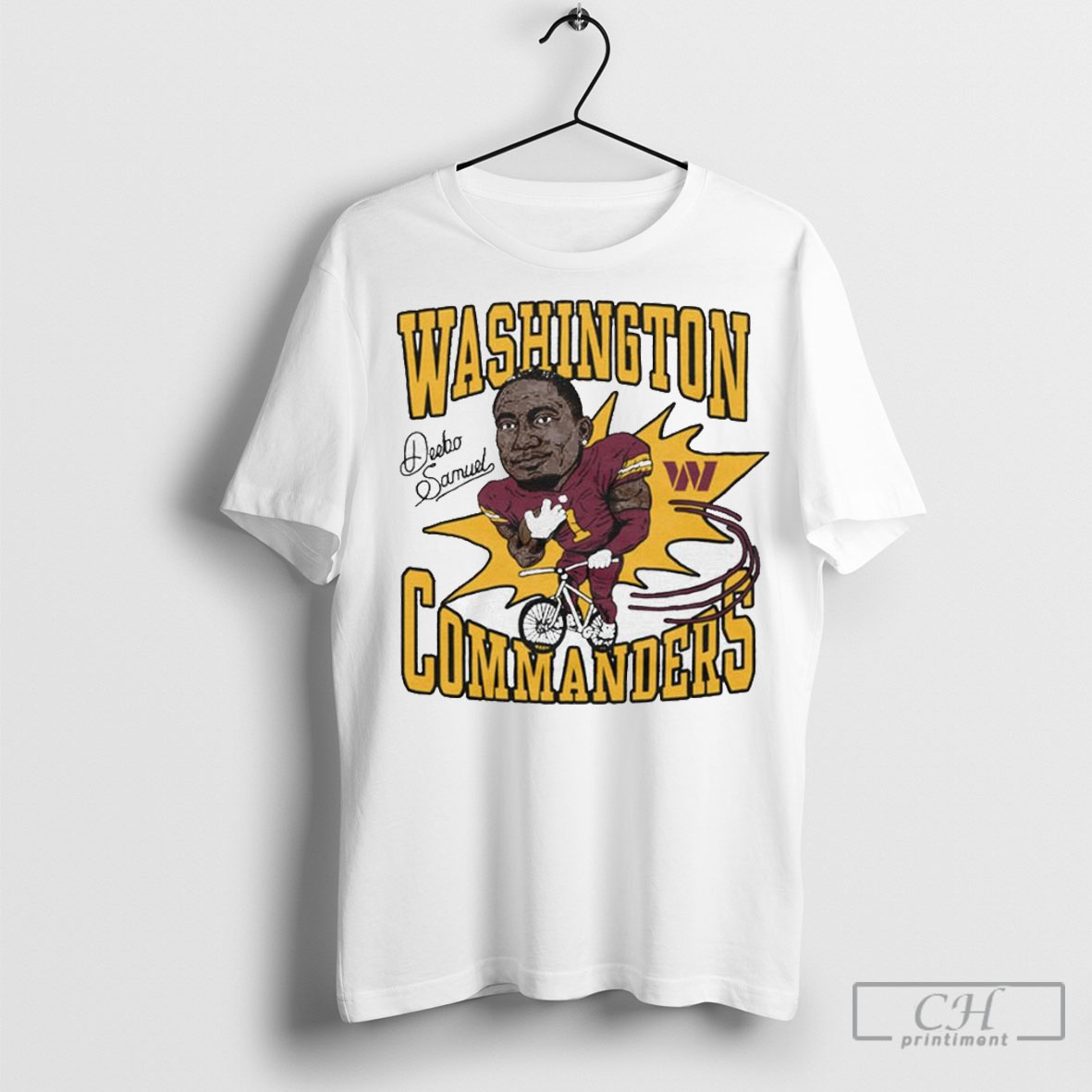 Washington Commanders 2025 Deebo Samuel Nfl Football 2025 Caricature Signature Tee Shirt Sweatshirt