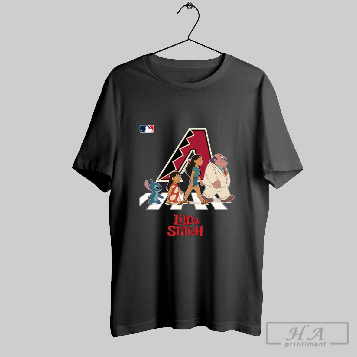 Arizona Diamondbacks Mlb Lilo And Stitch Characters Abbey Road Shirt