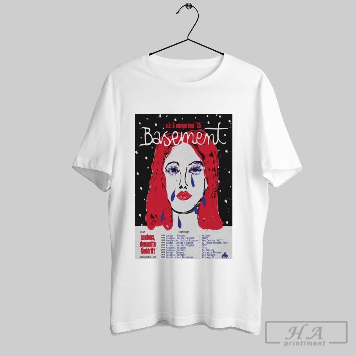 Basement Uk Europe Tour 2025 Dates T Shirts
