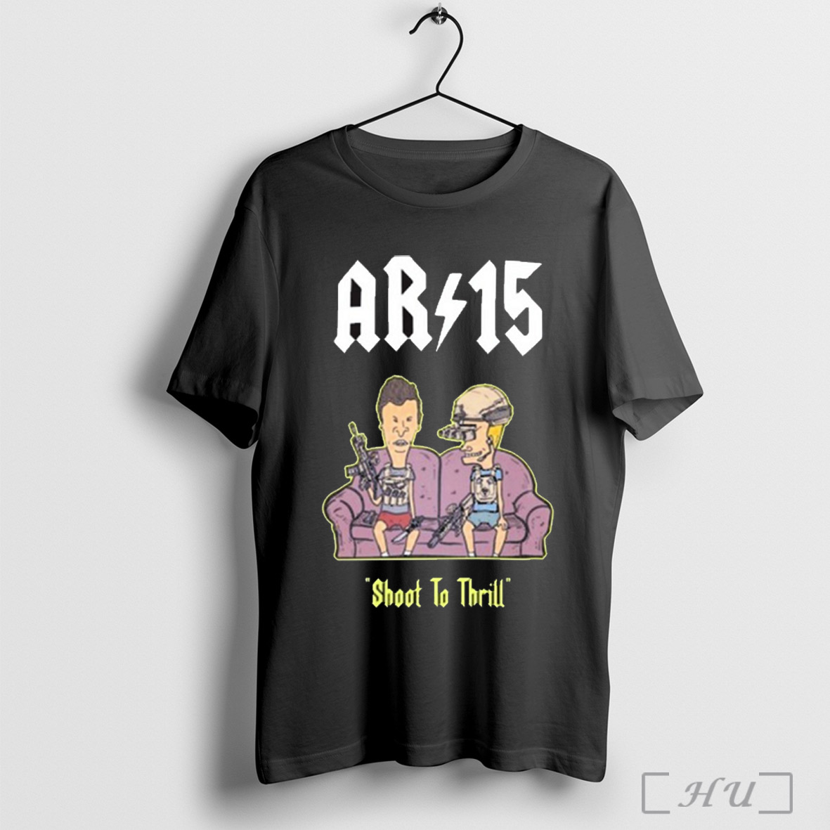 Beavis And Butthead Ar 15 Shoot To Thrill Painting T Shirt Sweatshirt