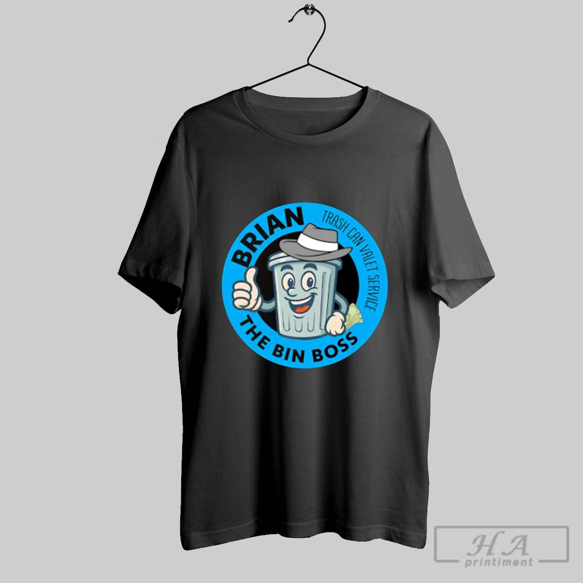 Brian The Bin Boss Trash Can Valet Service Shirt