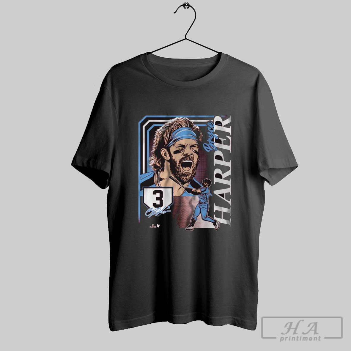 Bryce Harper Collage Frame Philadelphia Phillies Mlb Signature T Shirt
