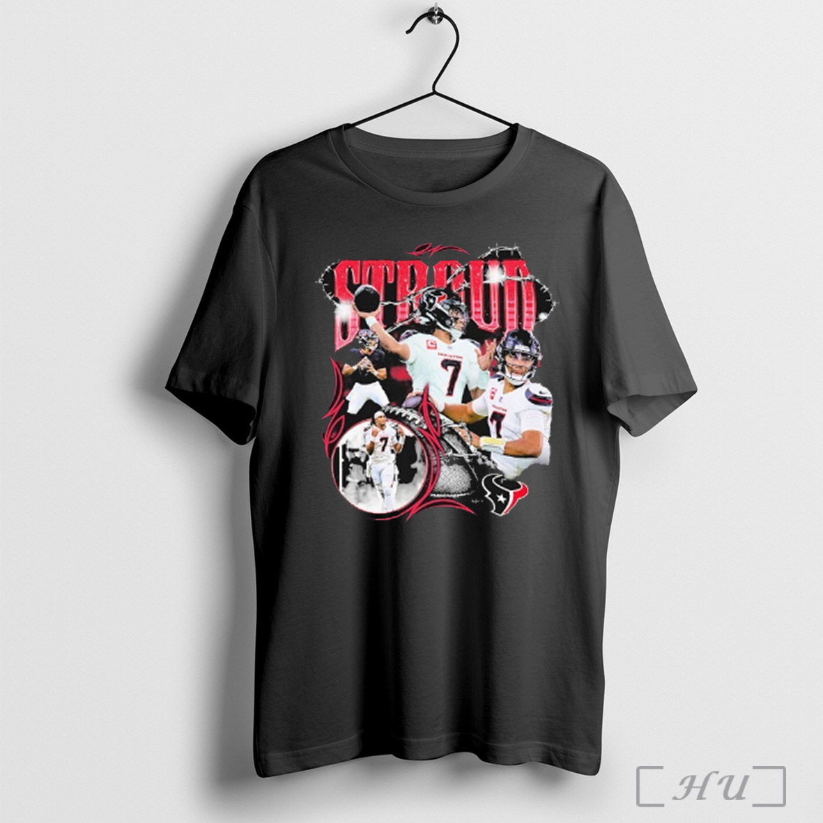 C J Stroud Houston Texans Notorious Player Barbed Wire T Shirt Sweatshirt