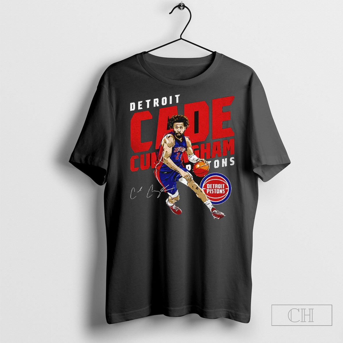 Cade Cunningham Detroit Pistons Basketball Player Slant Signature Shirt