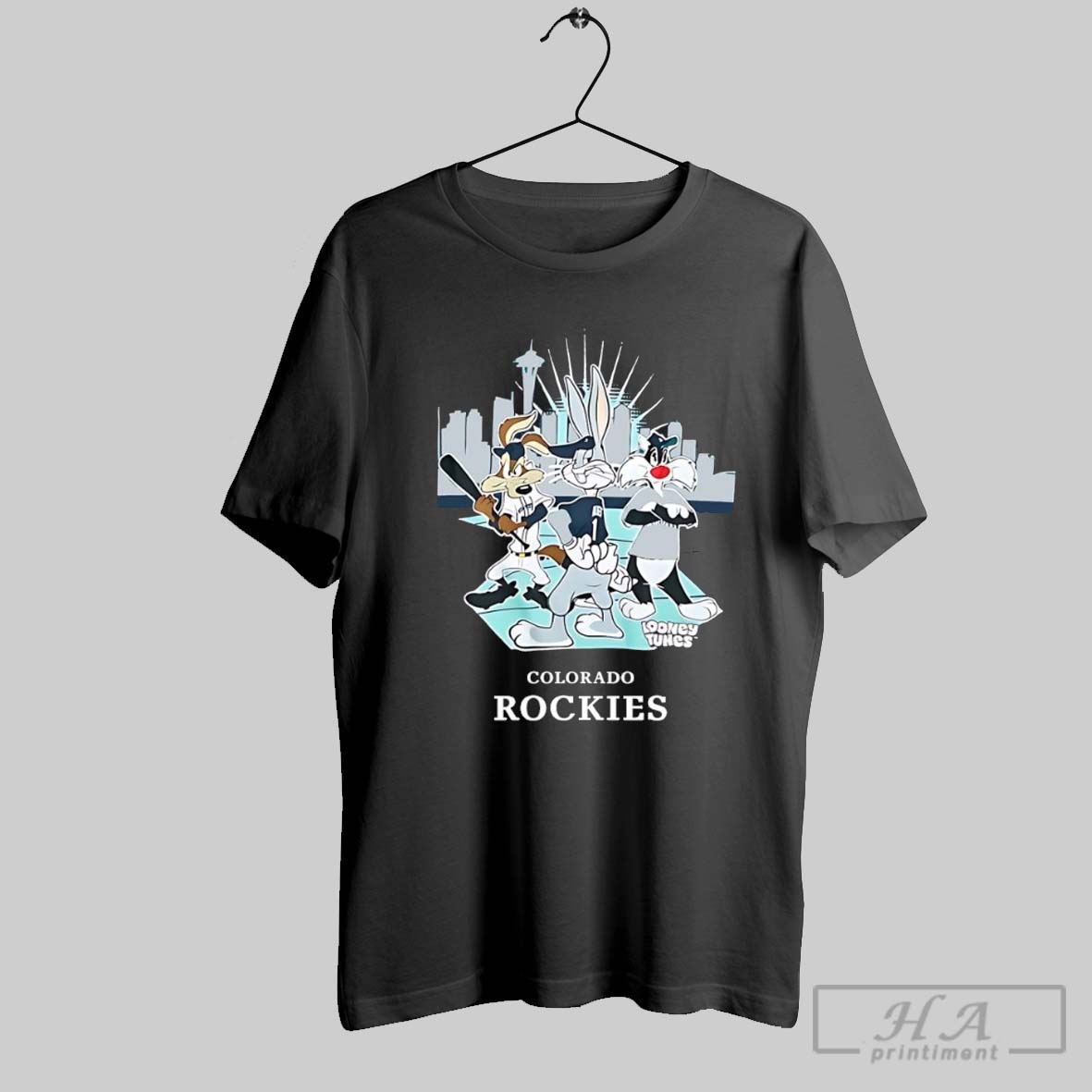 Colorado Rockies Looney Tunes City Skyline Shirt