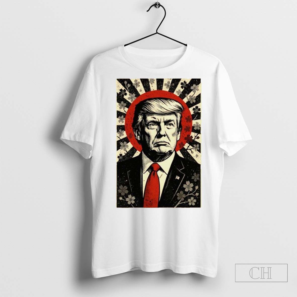 Donald Trump Rising Sun Power Cherry Blossom Propaganda Shirt