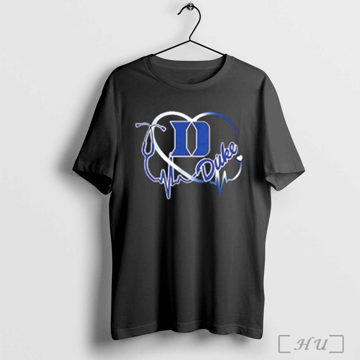 Duke Blue Devils Stethoscope Heartbeat T Shirt Sweatshirt