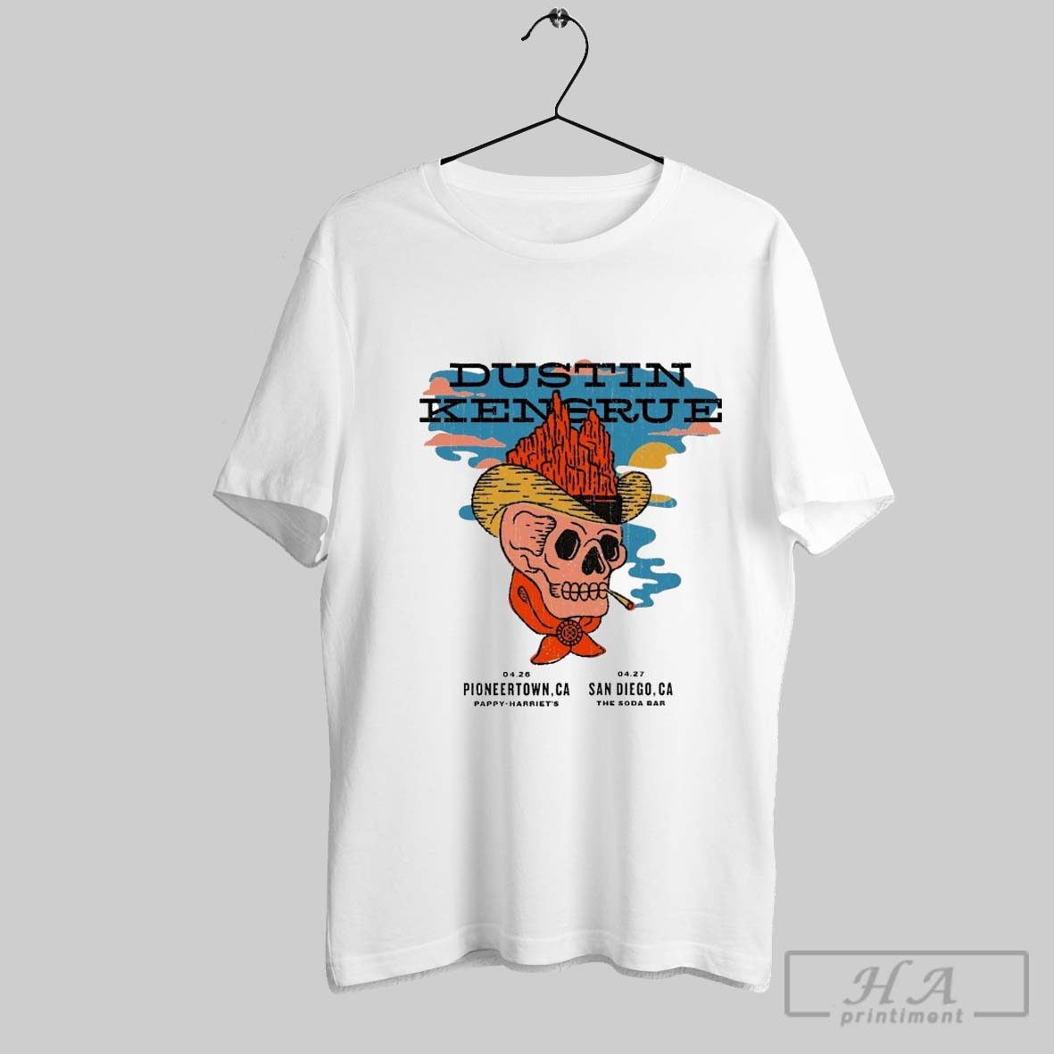 Dustin Kensrue Double Date Cigarettes Smoke Cowboy Skull T Shirts