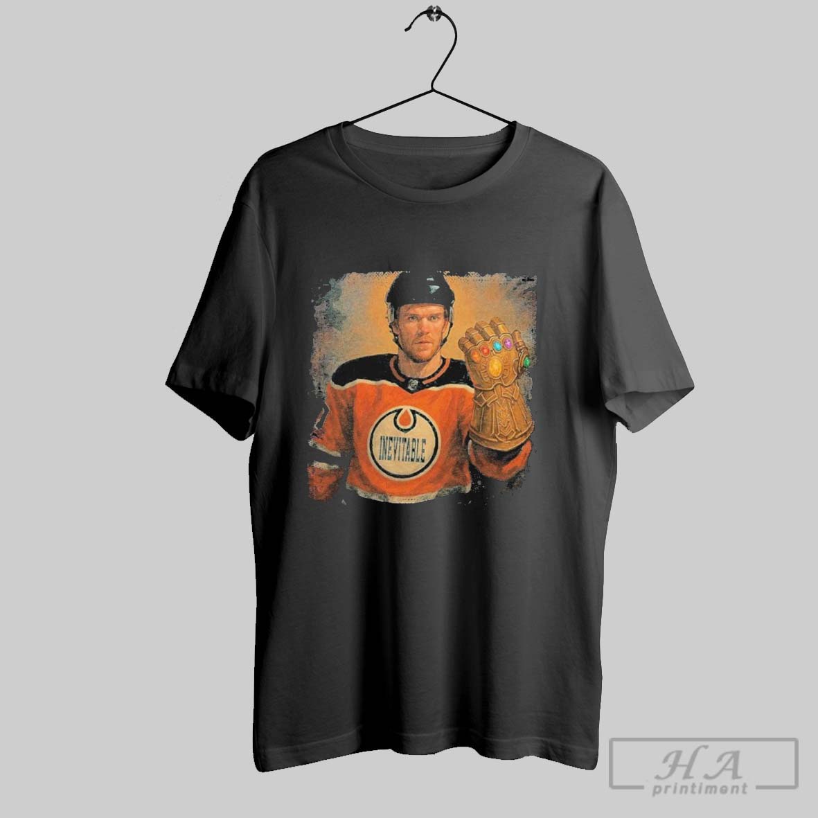 Edmonton Oilers The Inevitable Infinity Gauntlet T Shirts