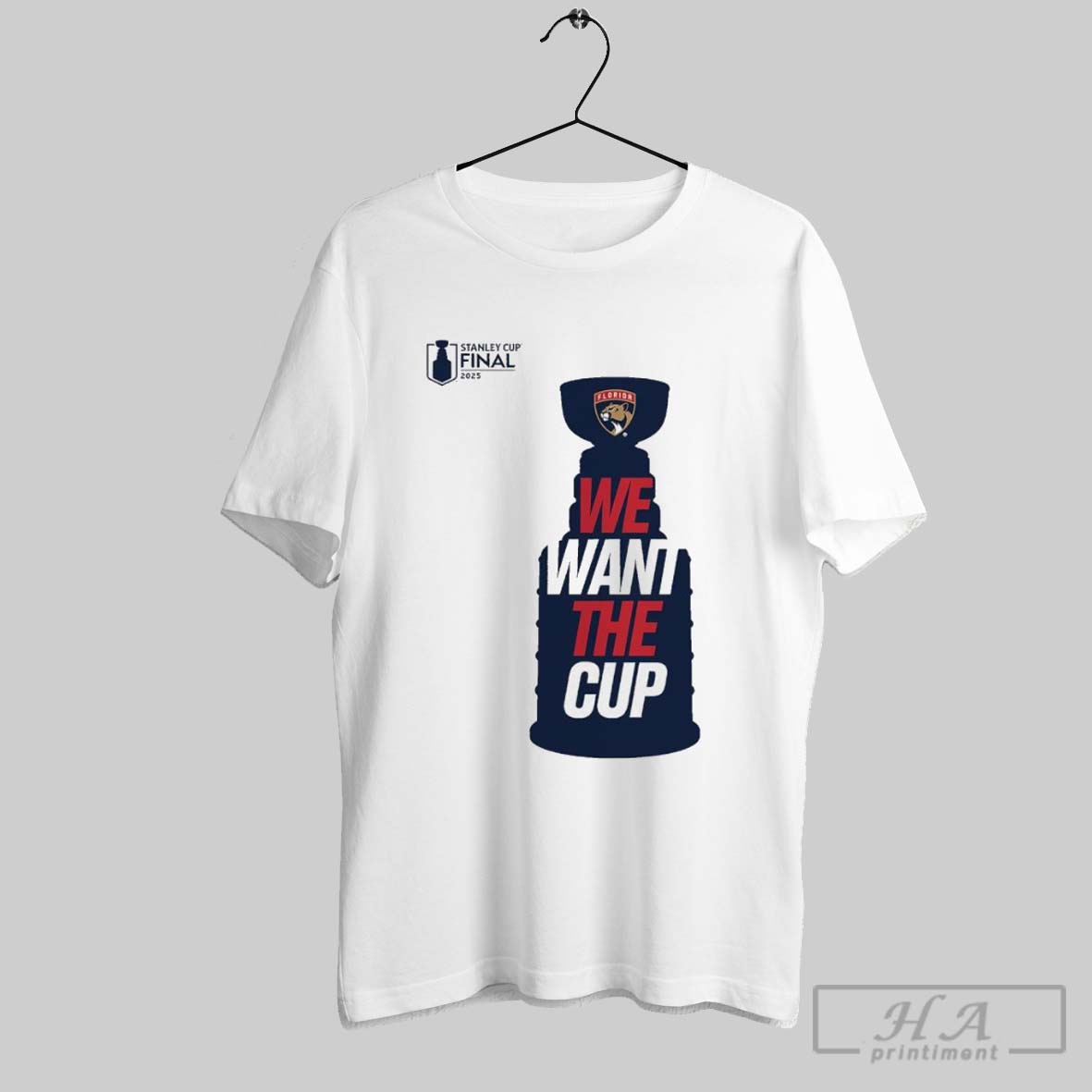 Florida Panthers 2025 Stanley Cup Final We Want The Cup T Shirt