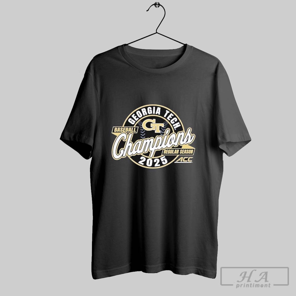 Georgia Tech Yellow Jackets 2025 Acc Baseball Regular Season Champions T Shirts