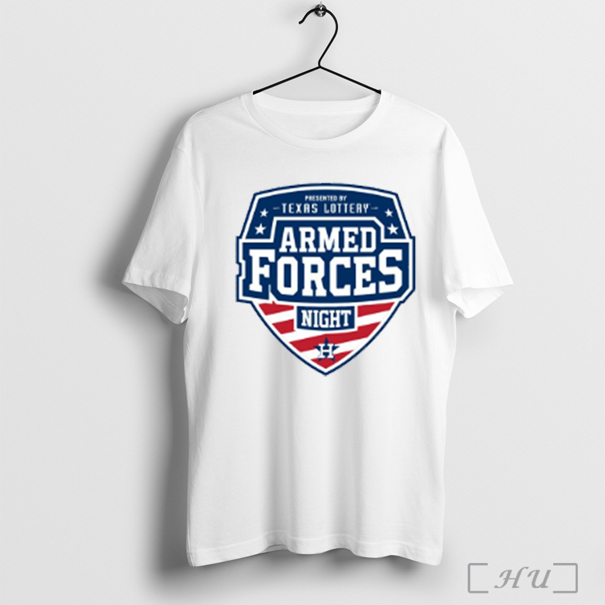 Houston Astros Armed Forces Night Presented By Texas Lottery 2025 Logo T Shirt Sweatshirt