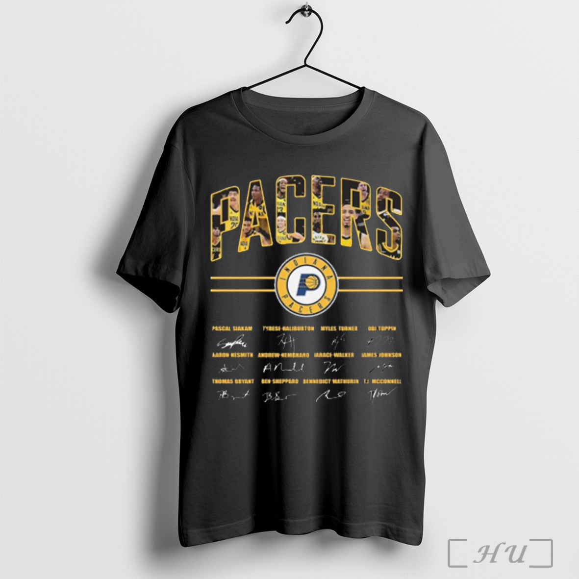 Indiana Pacers Basketball Signatures T Shirt Sweatshirt