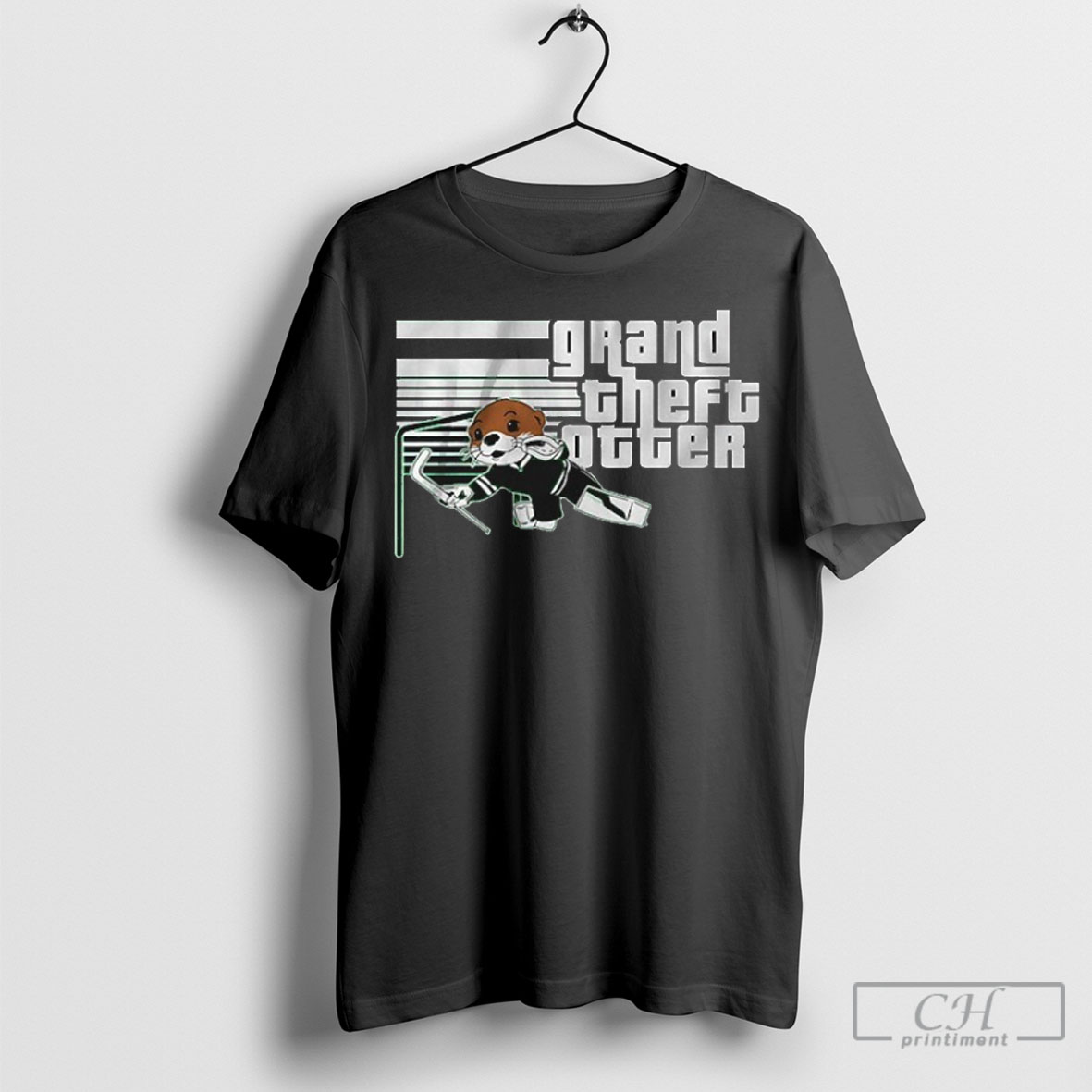 Jake Oettinger Grand Theft Otter Dallas Stars T Shirt