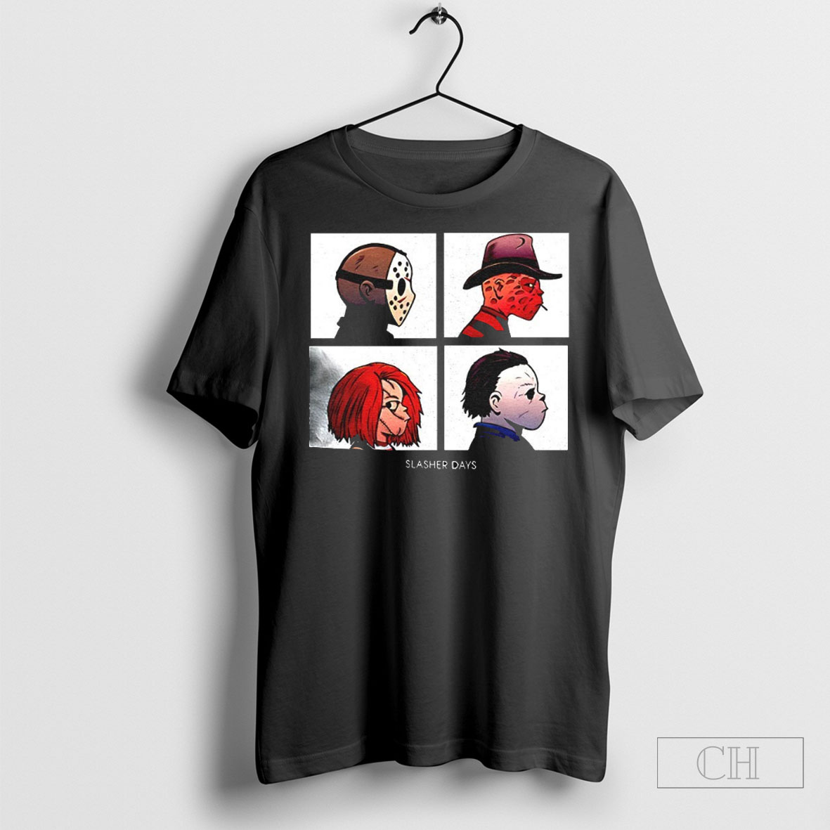 Jason Voorhees Freddy Krueger Chucky And Michael Myers X Gorillaz Demon Days Slasher Days Shirt