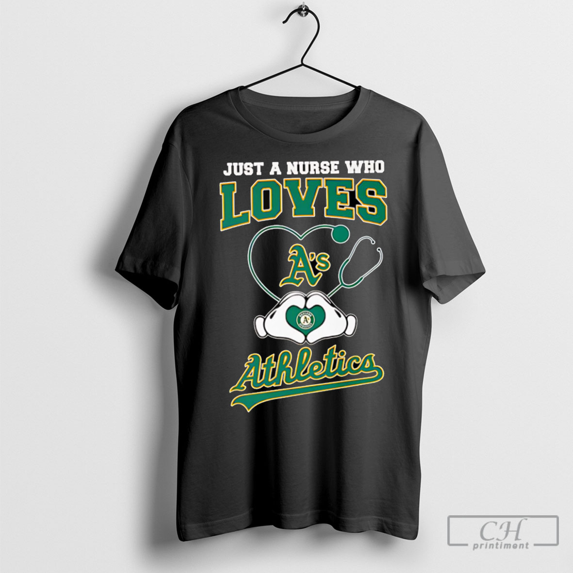 Just A Nurse Who Loves Oakland Athletics Shirt
