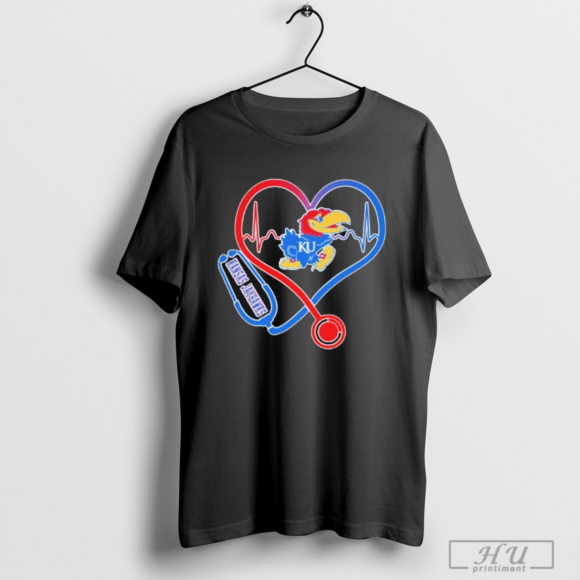 Kansas Jayhawks Caring Hearts Nurse T Shirt Sweatshirt