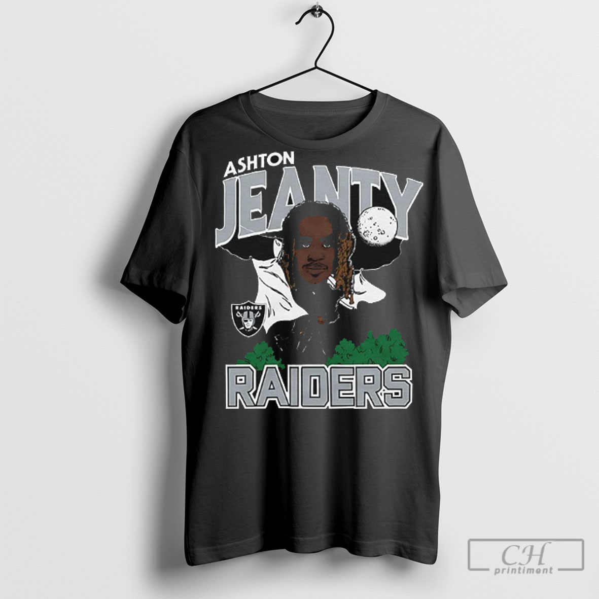 Las Vegas Raiders Ashton Jeanty Nfl Football Player Cartoon Shirt