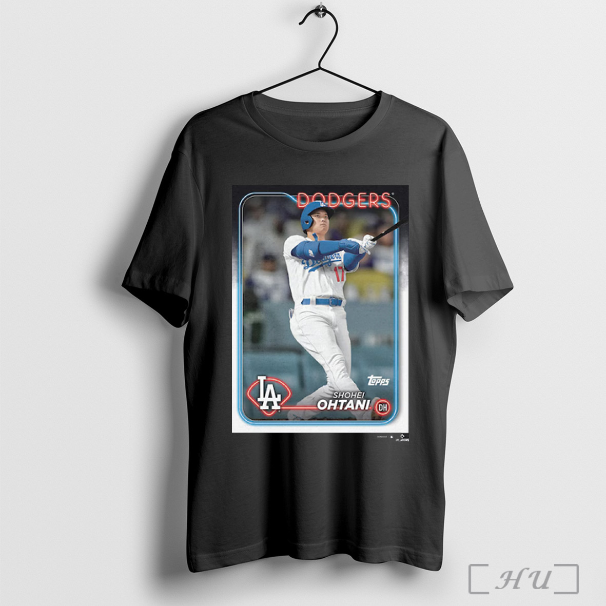 Los Angeles Dodgers Shohei Ohtani Homage Charcoal 2024 Topps Baseball Card Player T Shirt Sweatshirt