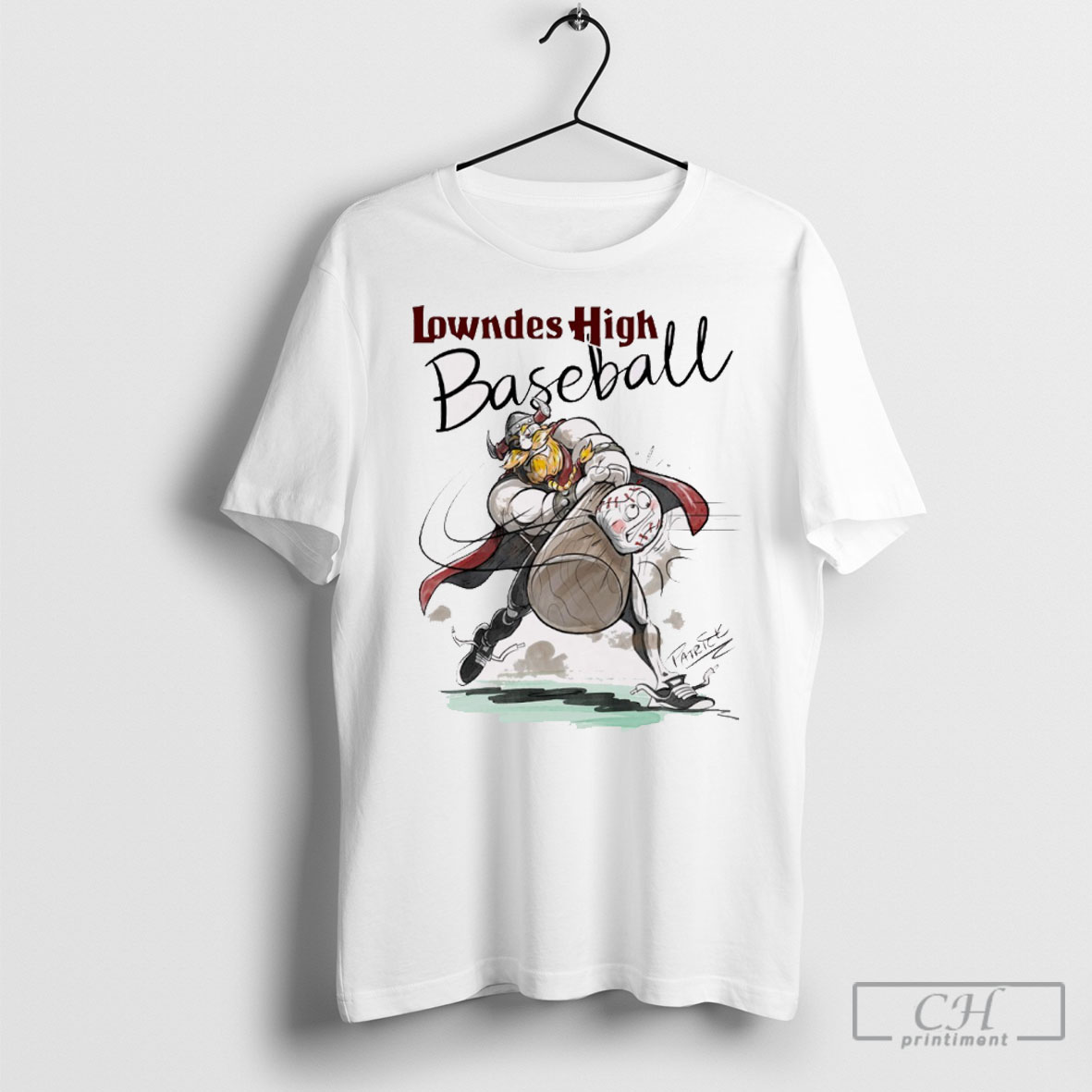 Lowndes High School Baseball Patrick Carlson Art Tee Shirt Sweatshirt