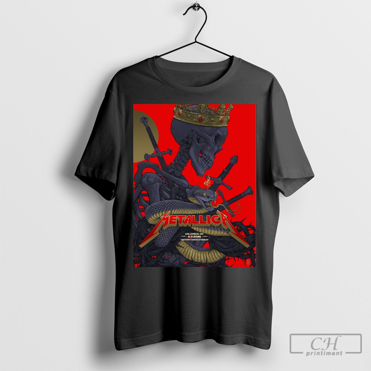 Metallica Columbus Oh May 11th 2025 Historic Crew Stadium Tee Shirt Sweatshirt