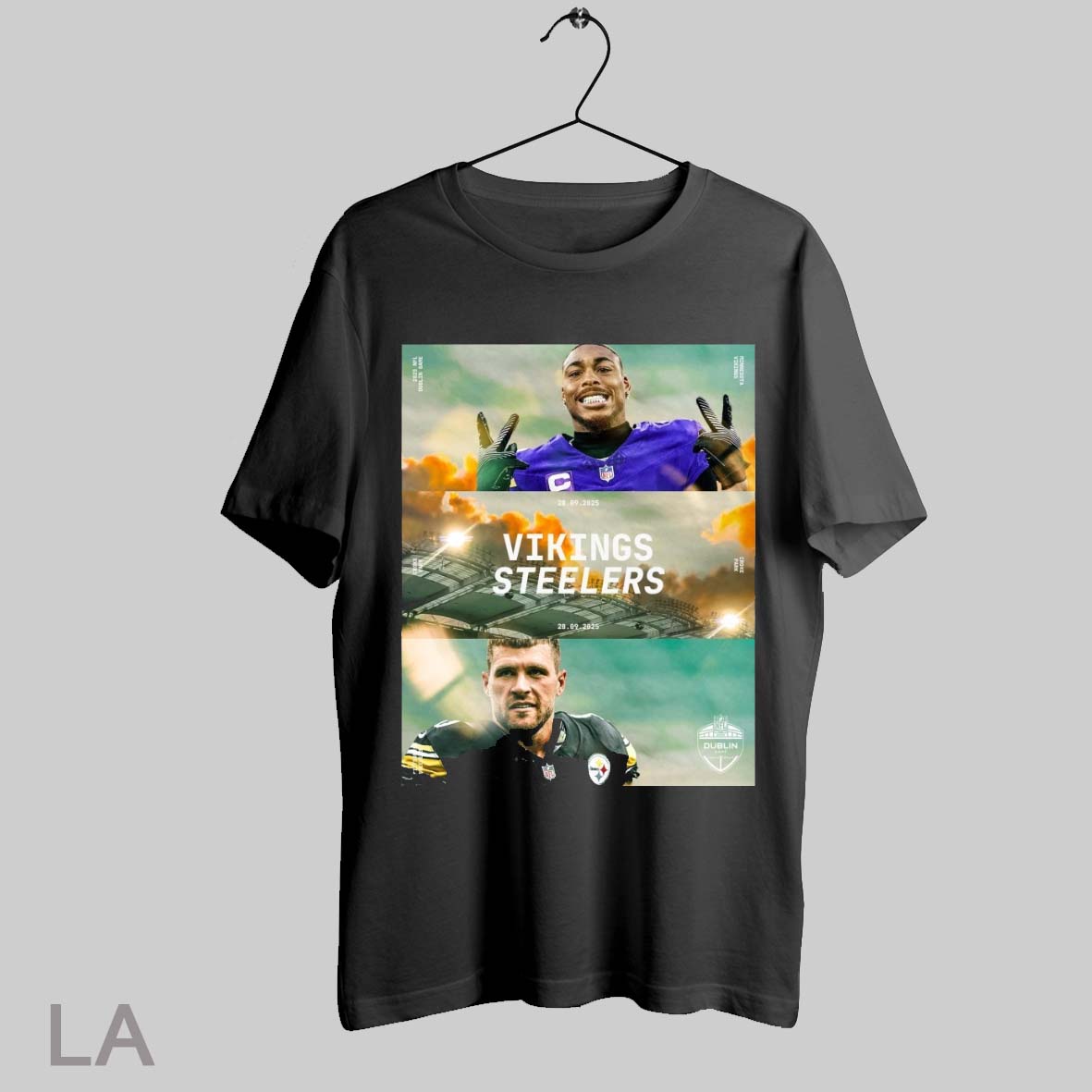 Minnesota Vikings Vs Pittsburgh Steelers 28 09 2025 Nfl Dublin Game Croke Park Poster Shirt