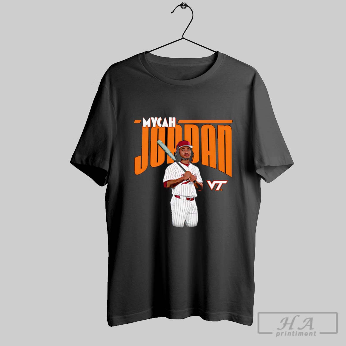 Mycah Jordan Virginia Tech Cartoon Shirt