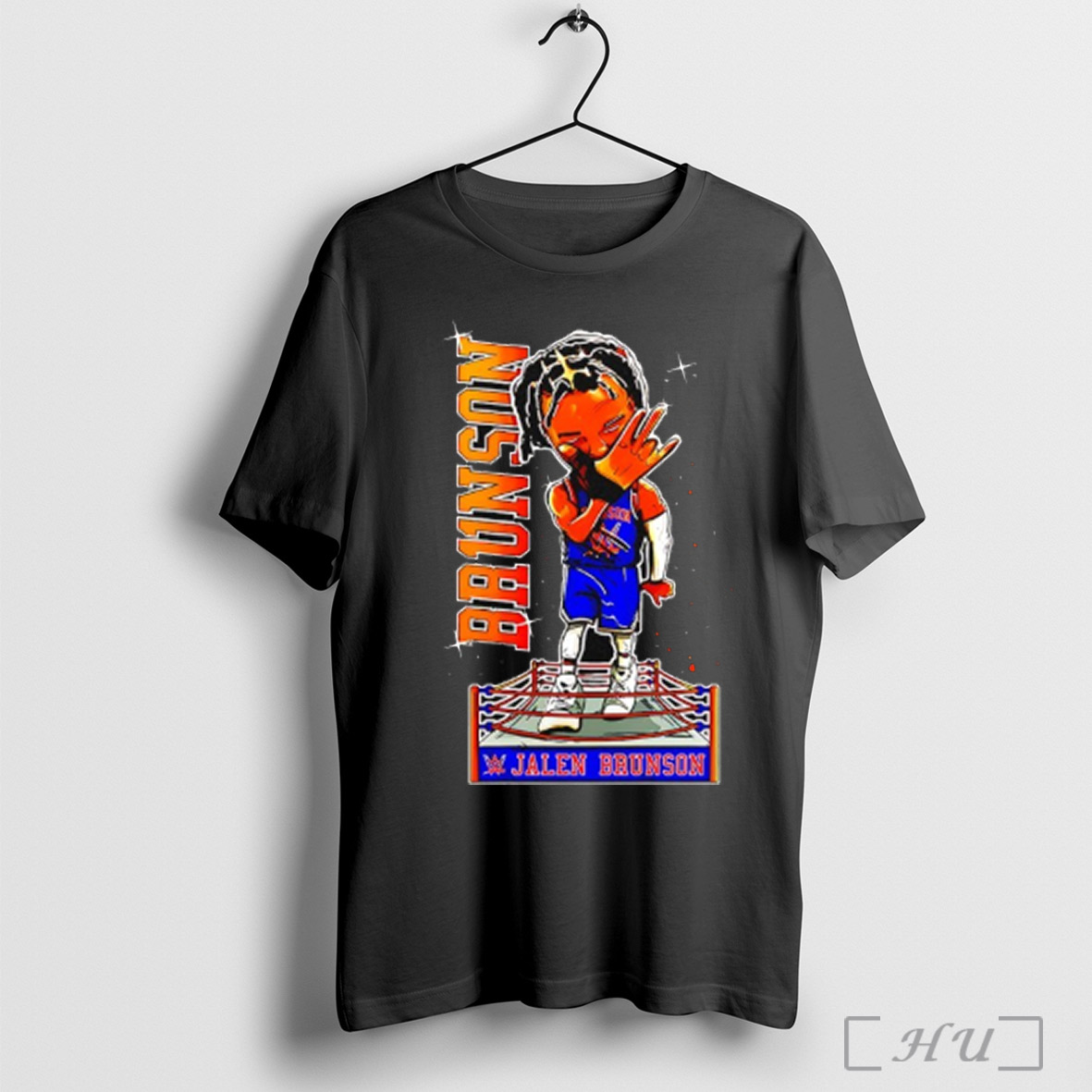 New York Knicks Jalen Brunson X Wwe Caricature T Shirt Sweatshirt