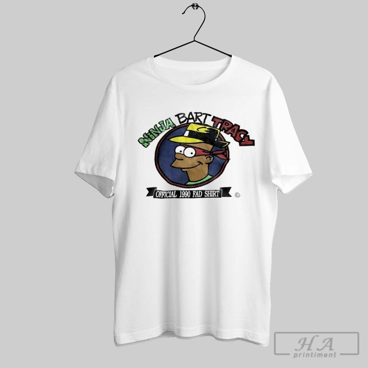 Ninja Bart Tracy Official 1990 Fad Shirt