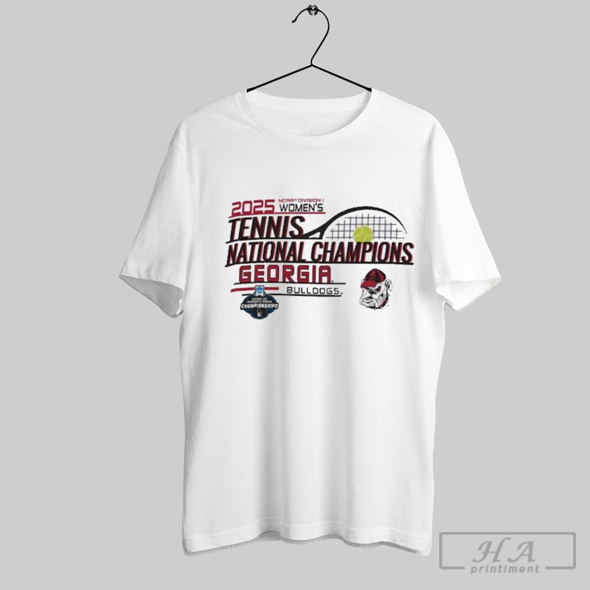 Official 2025 Georgia Bulldogs Ncaa Division I Womens Tennis National Champions Logos T Shirt